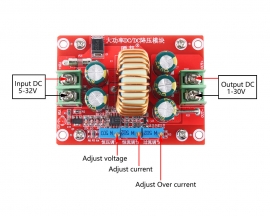 DC-DC Step Down Power Supply Module 12A CVCC Adjustable Buck Voltage Converter 4.5V-32V to 1V-30V